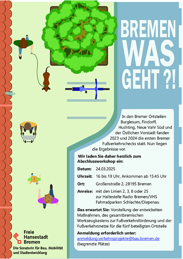 Plakat zum Bremer Fußverkehrscheck